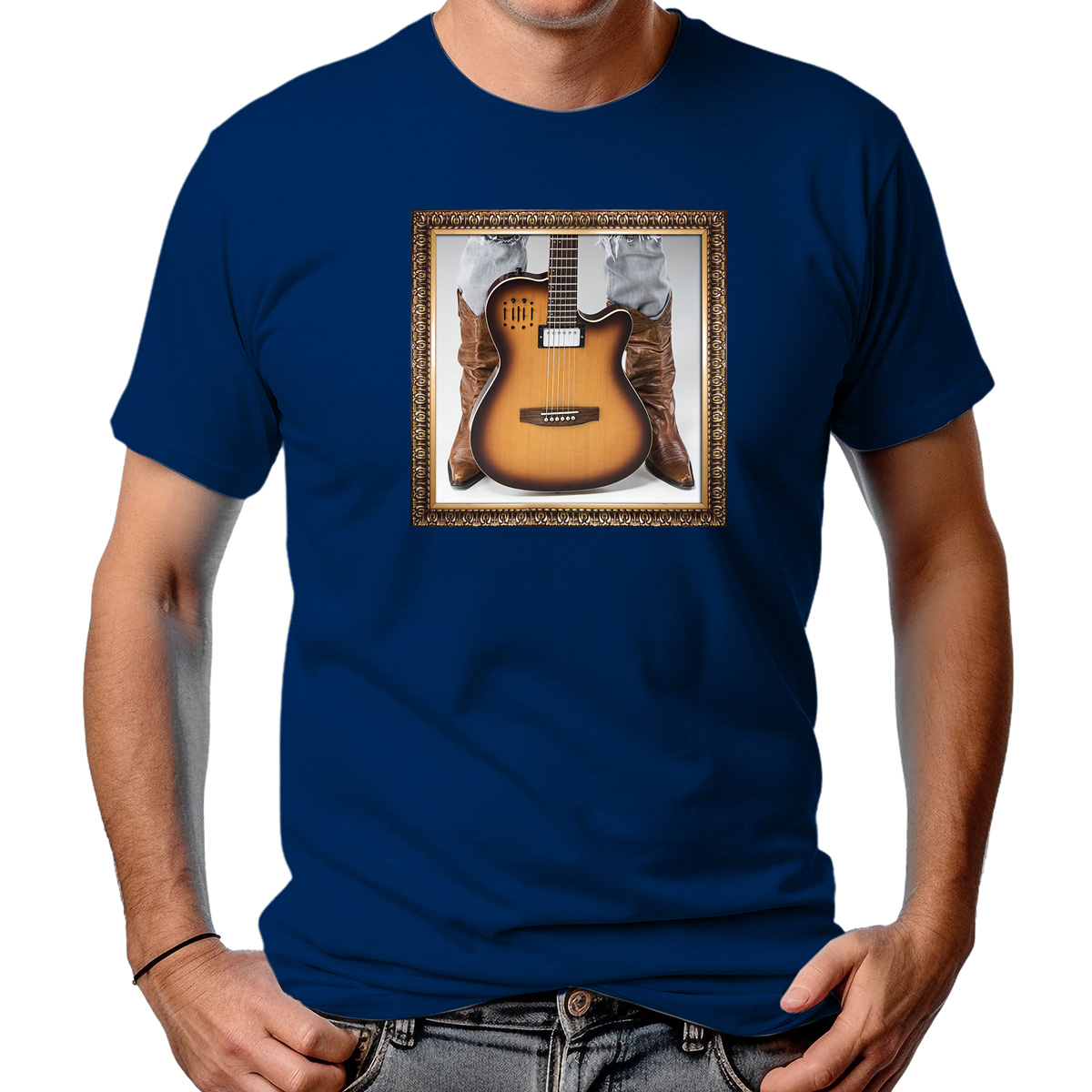 CAMISETA MASCULINA COUNTRY ELETRONIC GUITAR