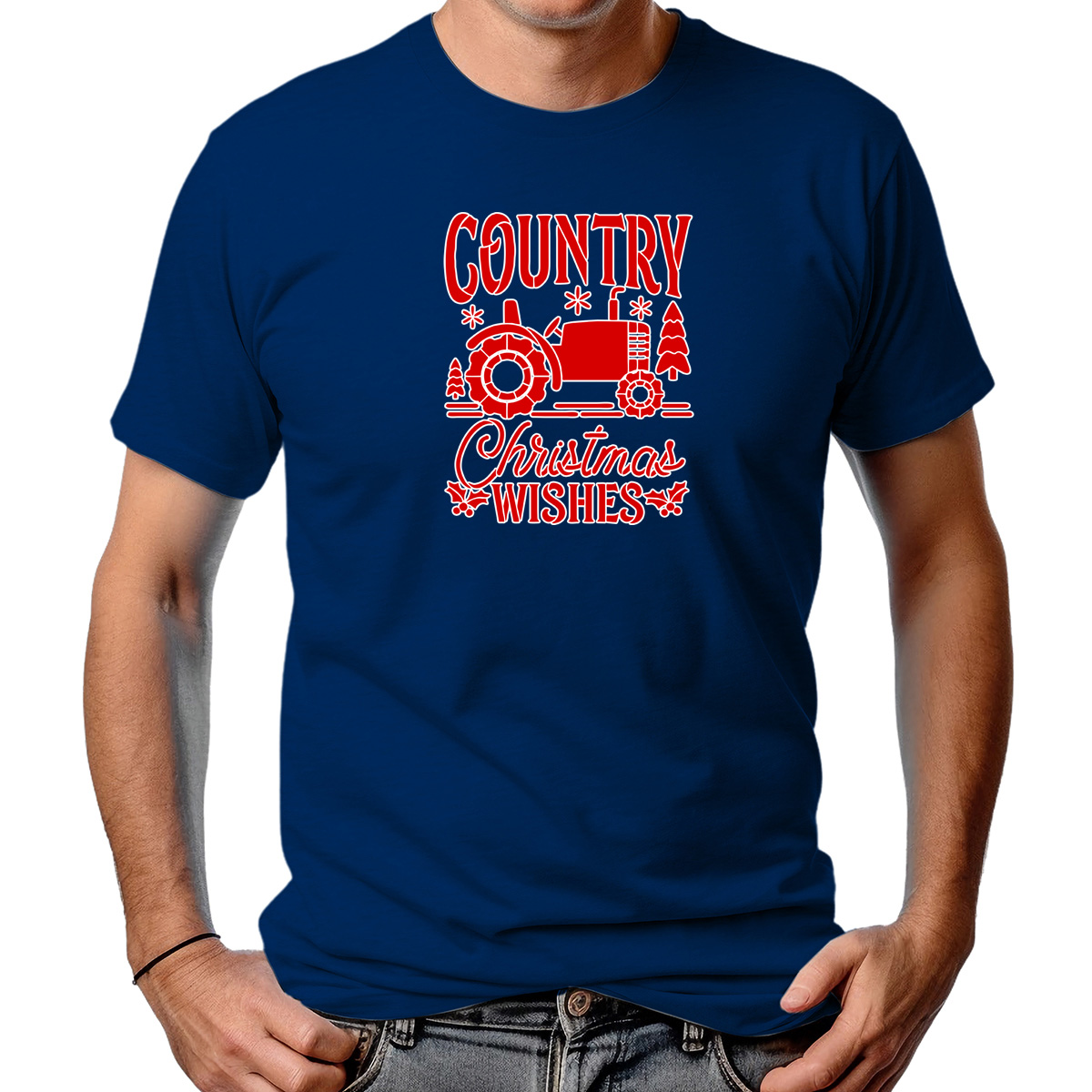 CAMISETA MASCULINA COUNTRY CHRISTMAS WISHES