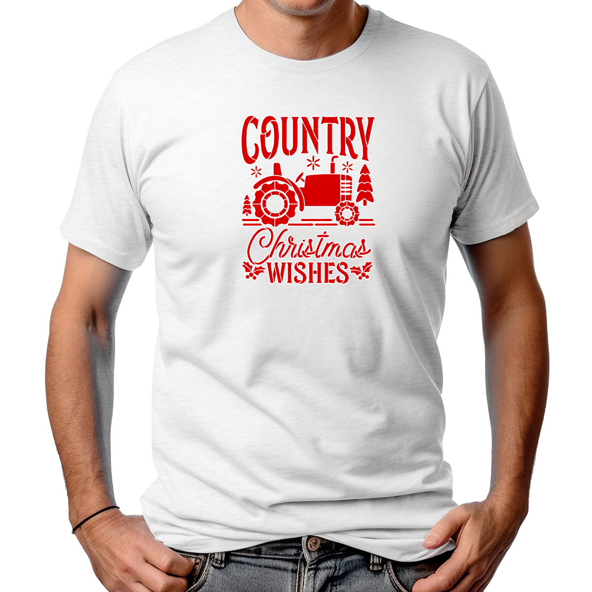CAMISETA MASCULINA COUNTRY CHRISTMAS WISHES