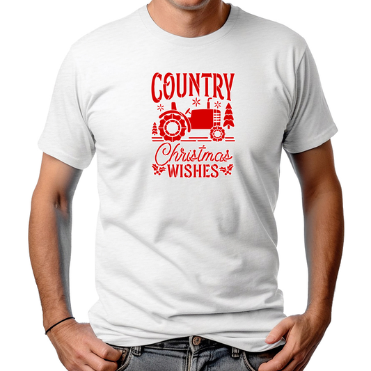 CAMISETA MASCULINA COUNTRY CHRISTMAS WISHES