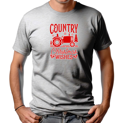 CAMISETA MASCULINA COUNTRY CHRISTMAS WISHES