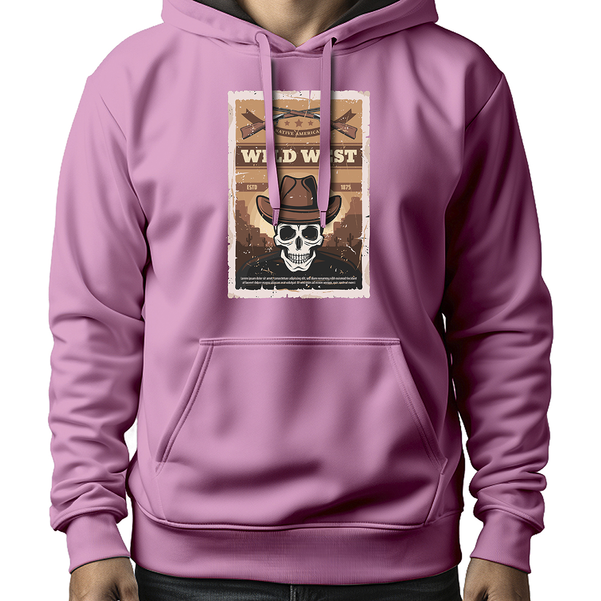 MOLETOM MASCULINO NATIVE AMERICAN WILD WEST