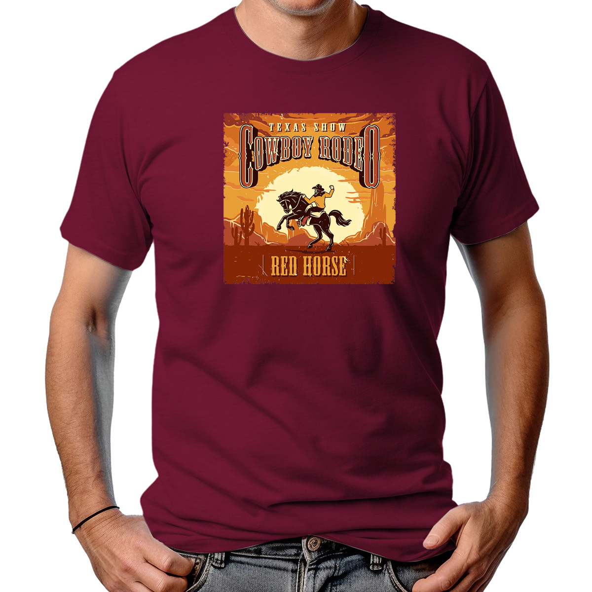CAMISETA MASCULINA COUNTRY RED HORSE
