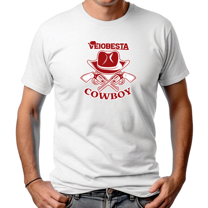 CAMISETA MASCULINA VEIOBESTA COWBOY GUN