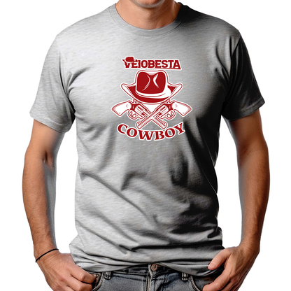 CAMISETA MASCULINA VEIOBESTA COWBOY GUN