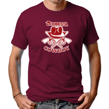 CAMISETA MASCULINA VEIOBESTA COWBOY GUN