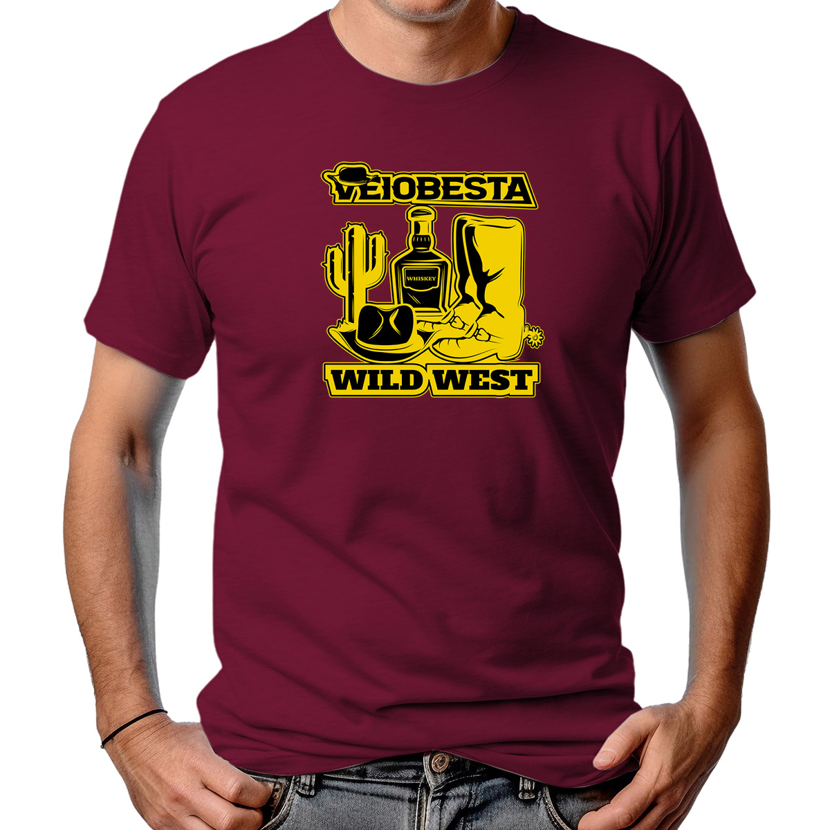 CAMISETA MASCULINA VEIOBESTA WILD WEST 3