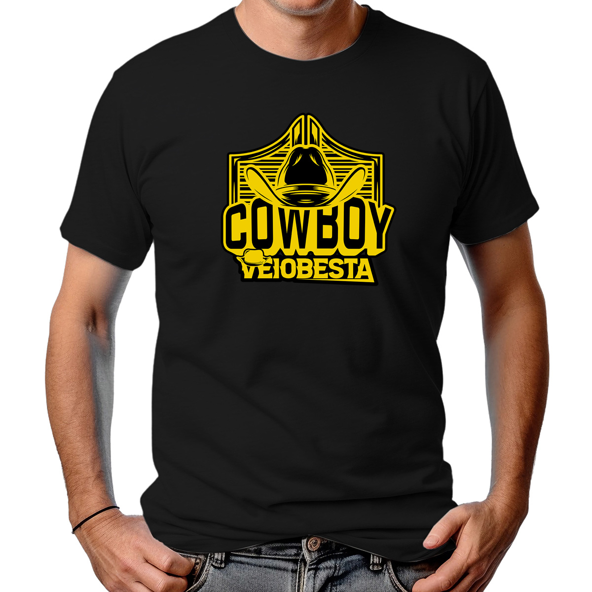 CAMISETA MASCULINA VEIOBESTA COWBOY