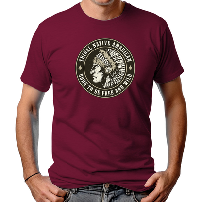 CAMISETA MASCULINA BORN TO BE FREE AND WILD