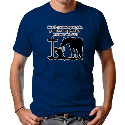 CAMISETA MASCULINA A FÉ PROTEGE