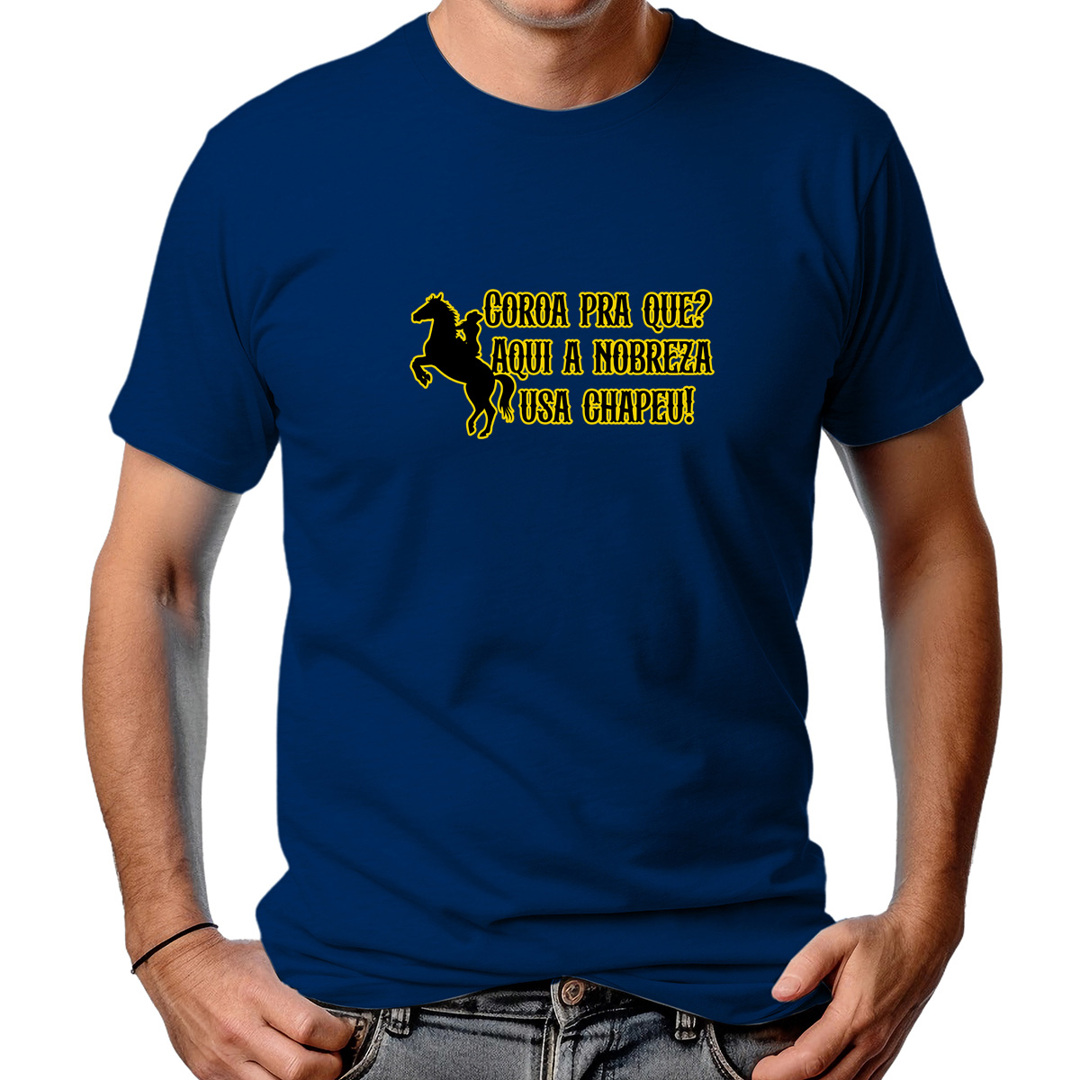 CAMISETA MASCULINA CORDA PRA QUE?