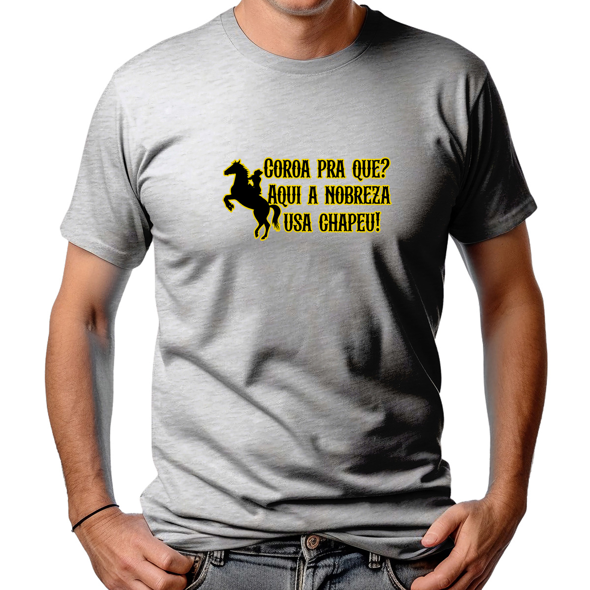 CAMISETA MASCULINA CORDA PRA QUE?