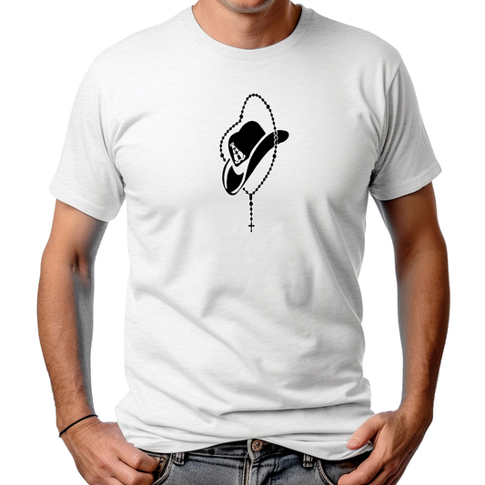 CAMISETA MASCULINA CHAPÉU E TERÇO