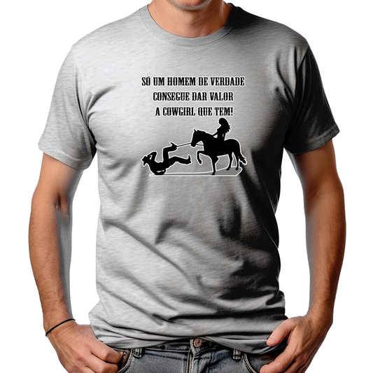 CAMISETA MASCULINA VALOR A COWGIRL
