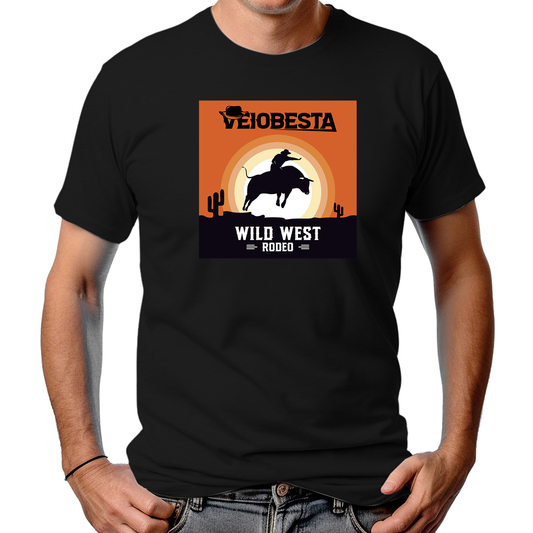 CAMISETA MASCULINA WILD WEST RODEIO