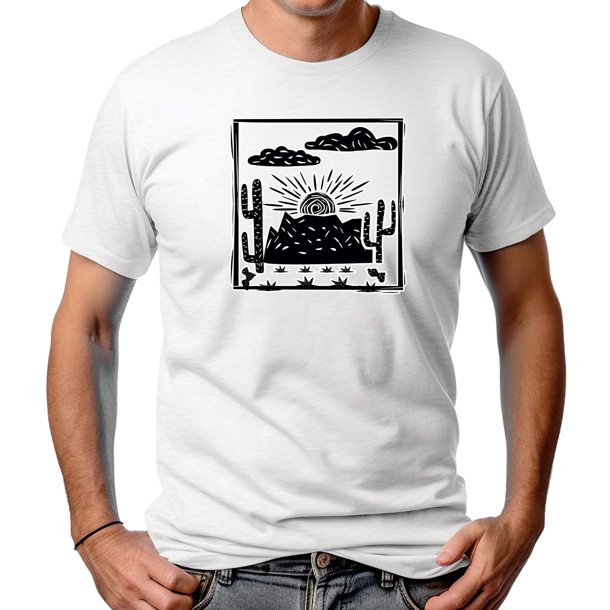 CAMISETA MASCULINA DESERT CACTUS