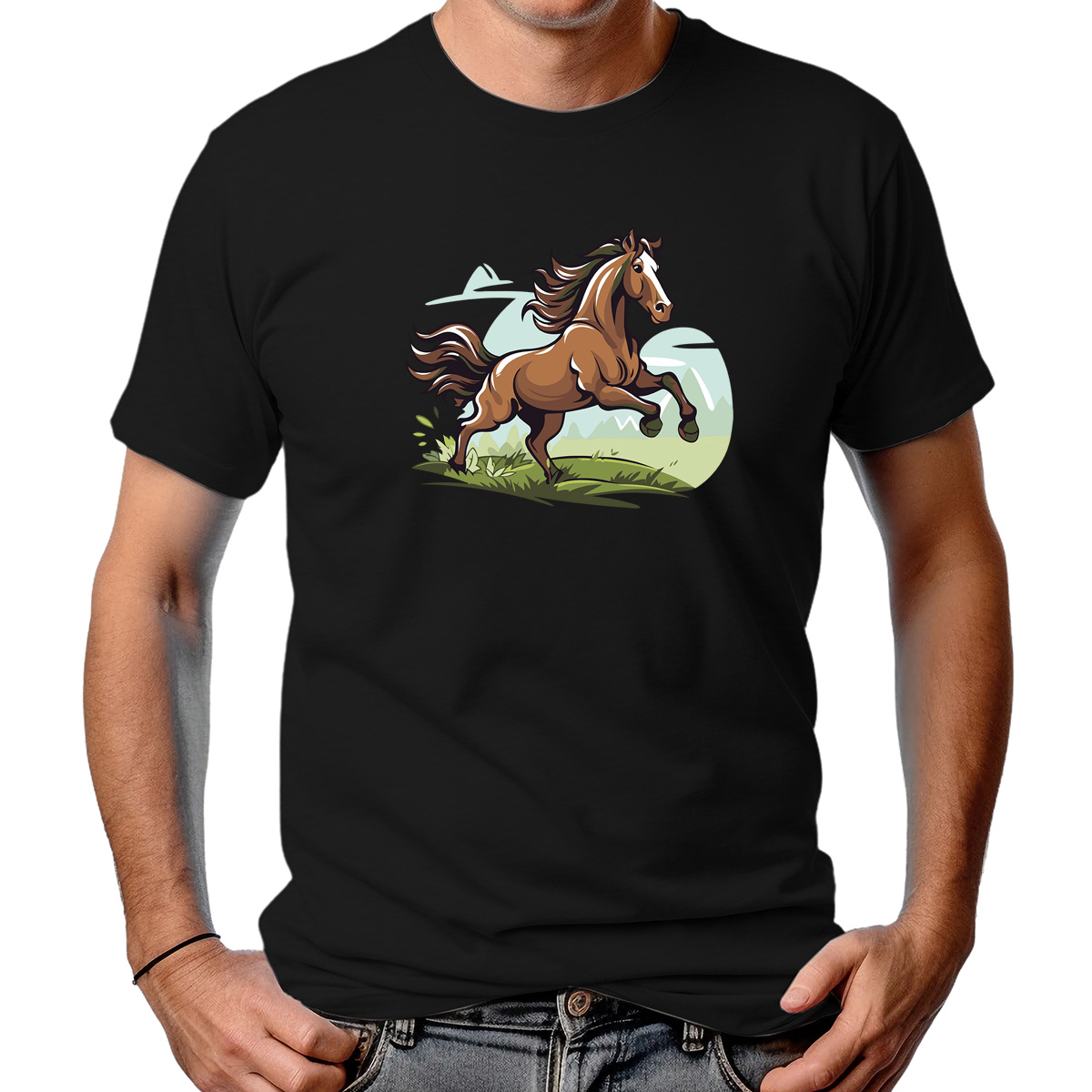 CAMISETA MASCULINA FREE WILD HORSE