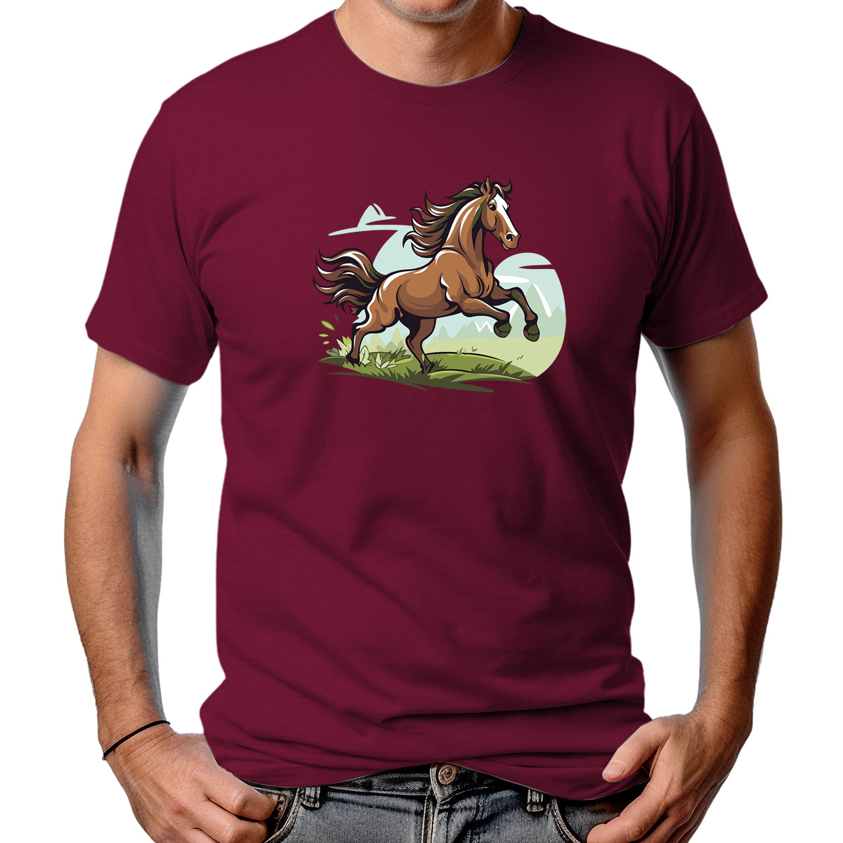 CAMISETA MASCULINA FREE WILD HORSE