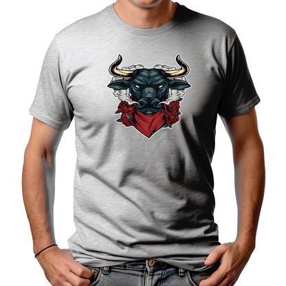 CAMISETA MASCULINA SMOKING ANGRY BULL
