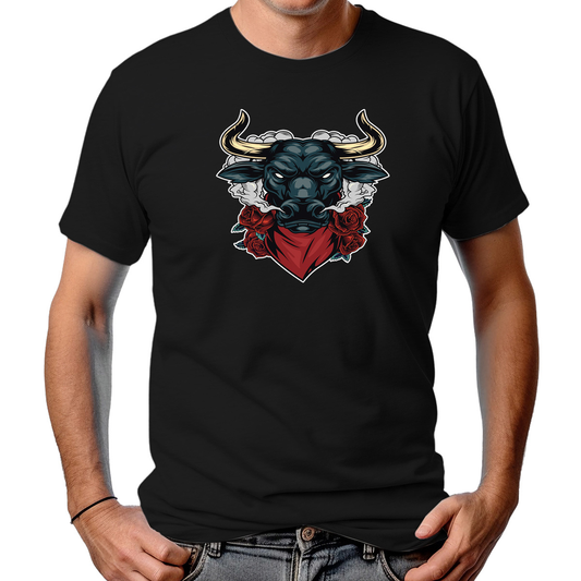 CAMISETA MASCULINA SMOKING ANGRY BULL
