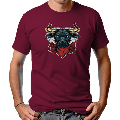 CAMISETA MASCULINA SMOKING ANGRY BULL