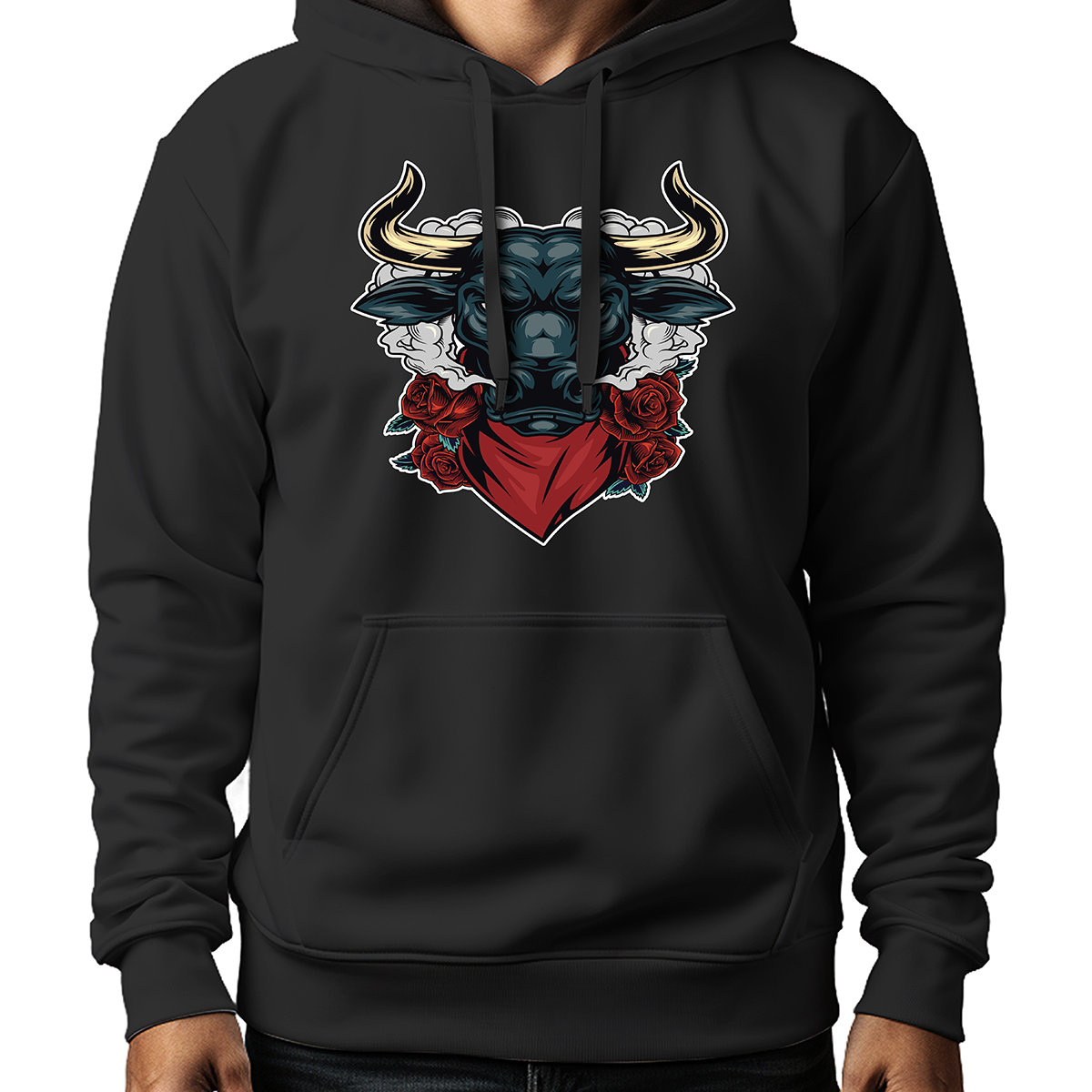 MOLETOM MASCULINO SMOKING ANGRY BULL