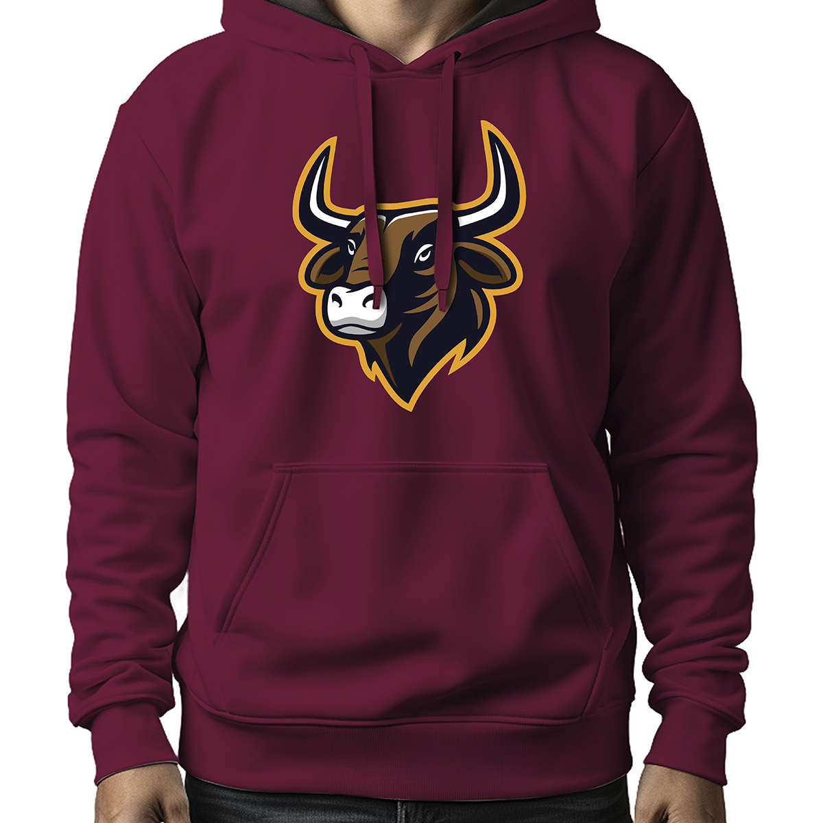 MOLETOM MASCULINO BROWN BULL HEAD