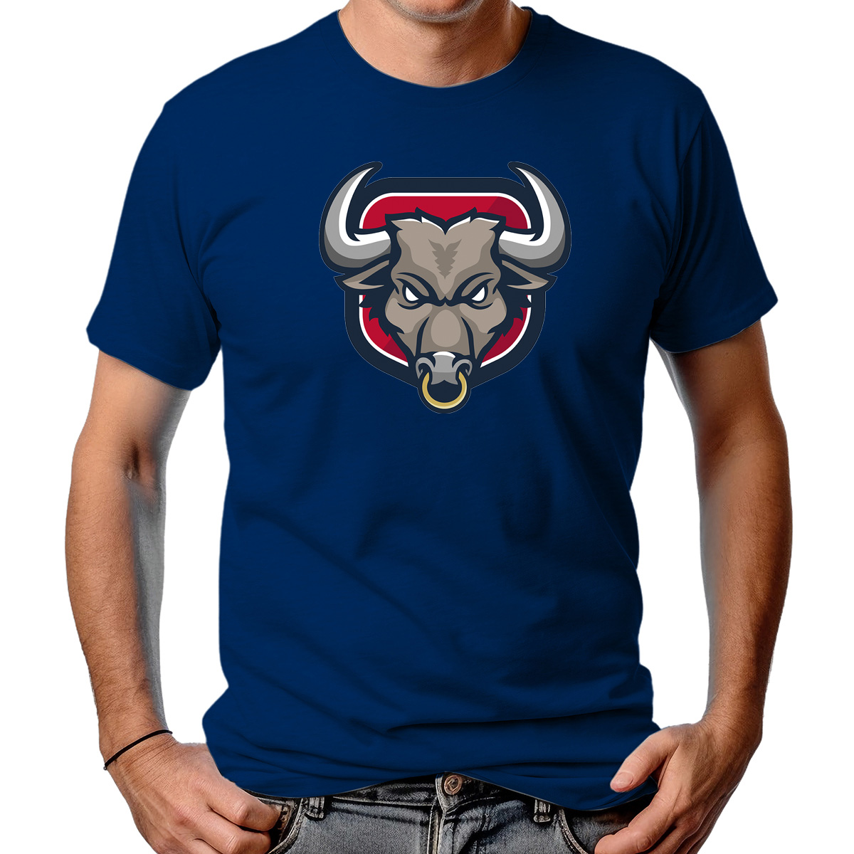 CAMISETA MASCULINA ANGRY HAIRY BULL
