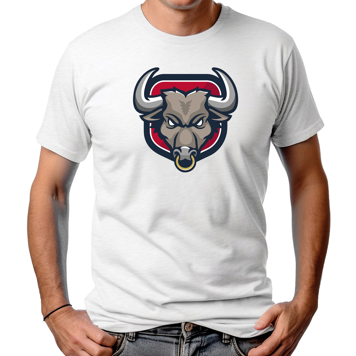 CAMISETA MASCULINA ANGRY HAIRY BULL