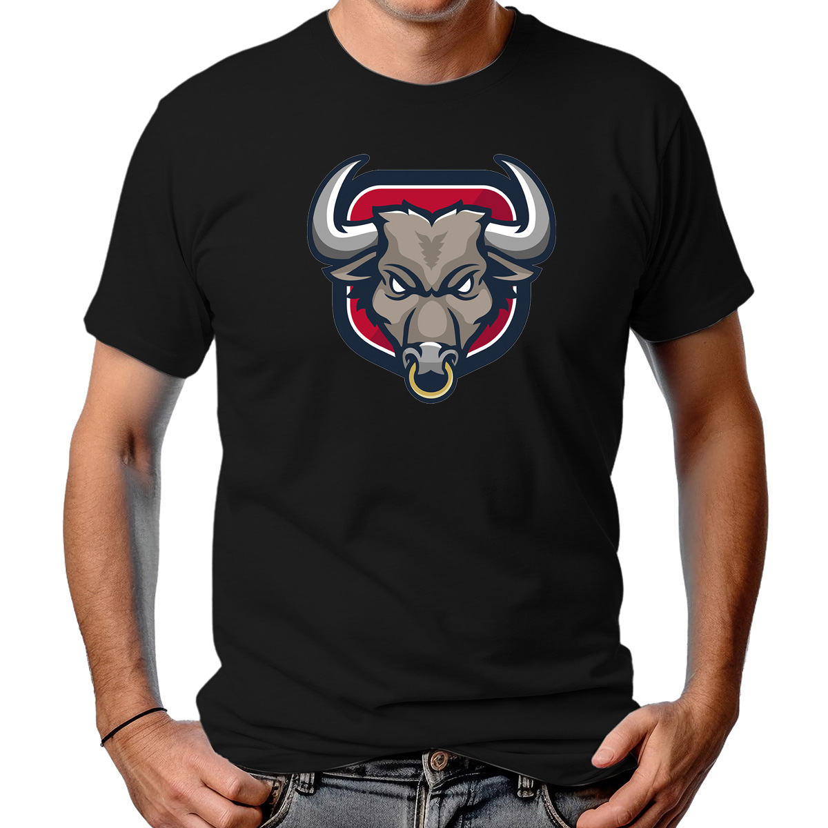 CAMISETA MASCULINA ANGRY HAIRY BULL