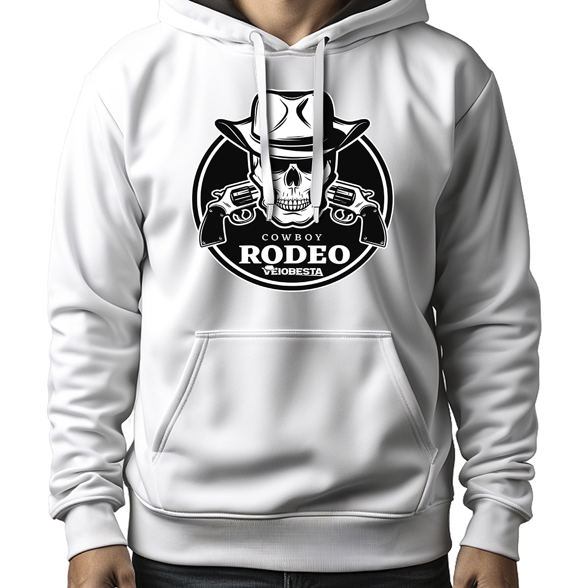 MOLETOM MASCULINO COWBOY RODEO BLACK