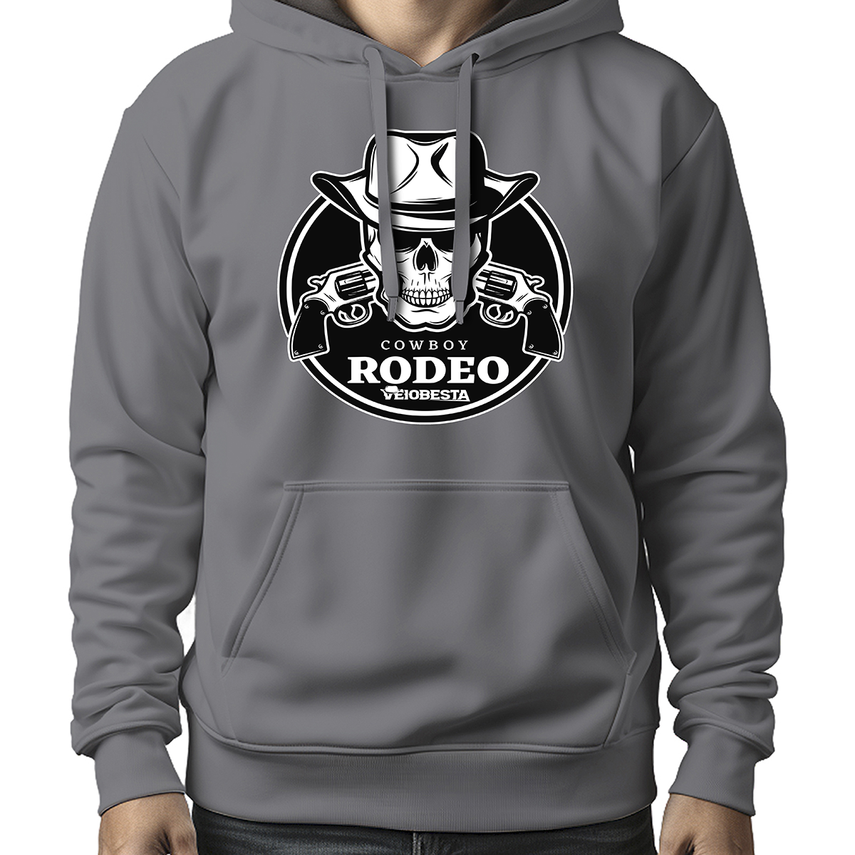 MOLETOM MASCULINO COWBOY RODEO BLACK