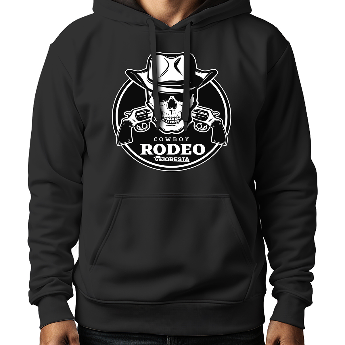 MOLETOM MASCULINO COWBOY RODEO BLACK