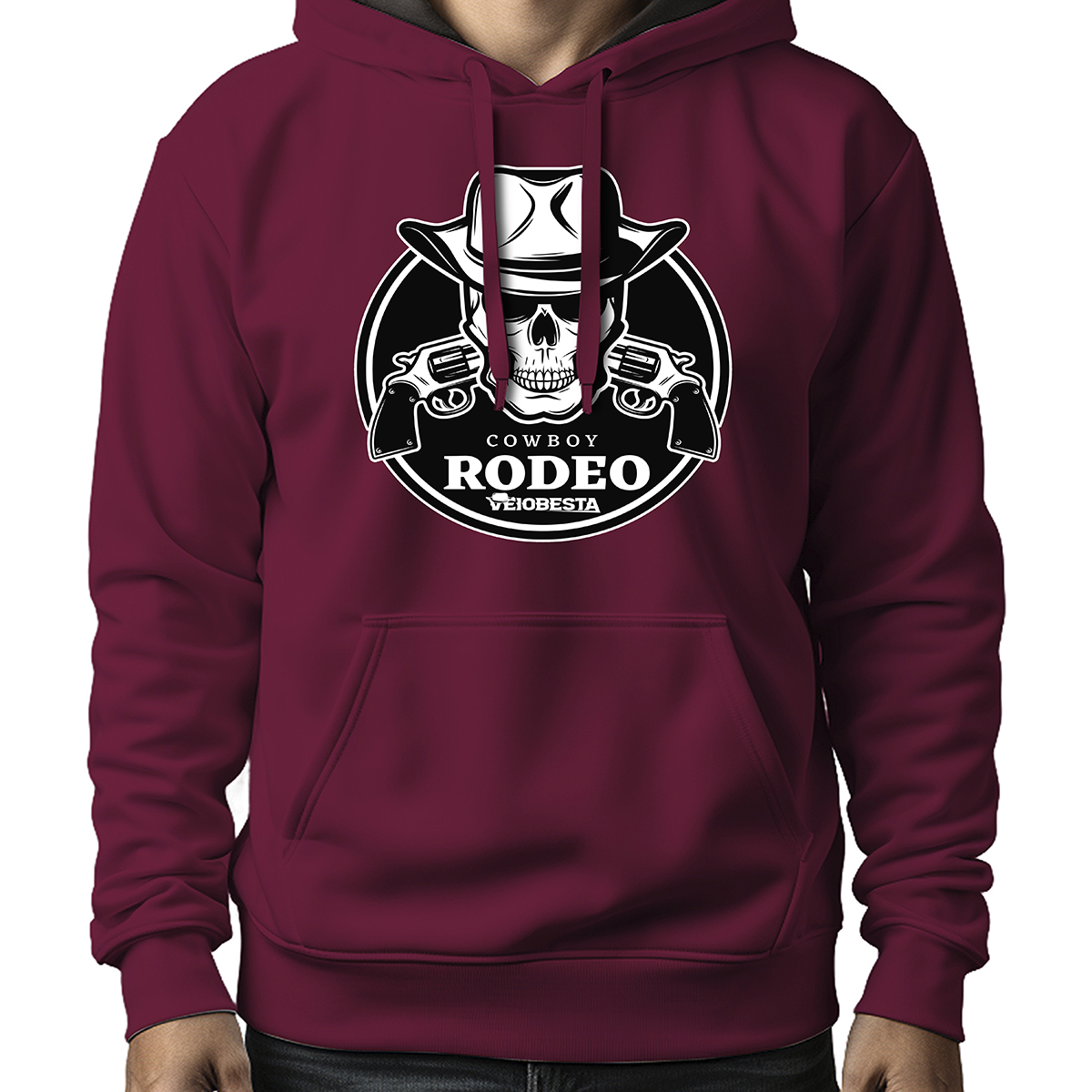 MOLETOM MASCULINO COWBOY RODEO BLACK