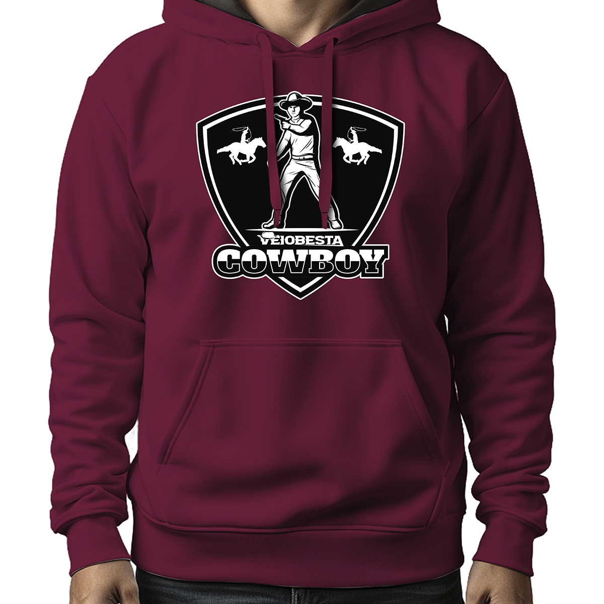 MOLETOM MASCULINO VEIOBESTA COWBOY BLACK