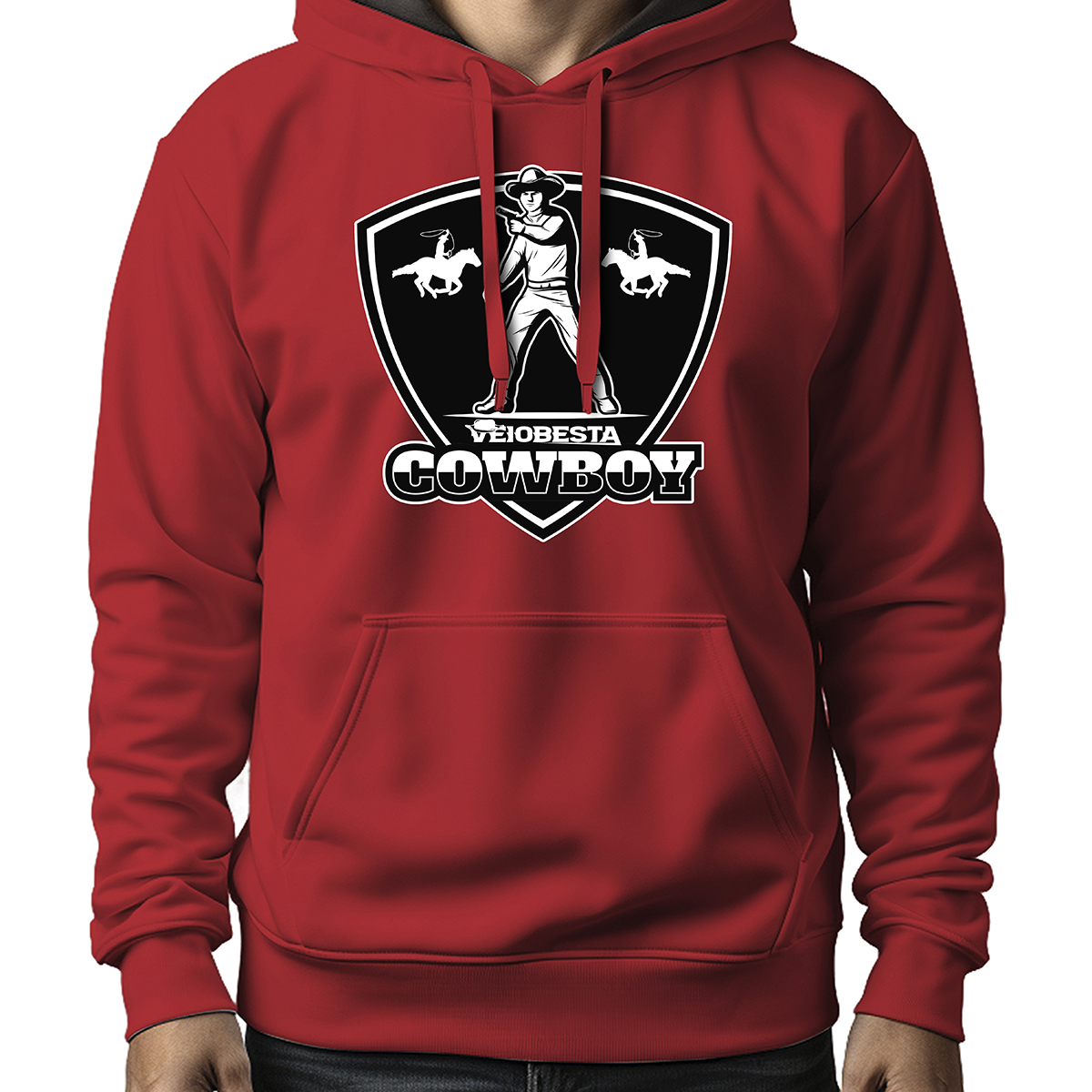 MOLETOM MASCULINO VEIOBESTA COWBOY BLACK