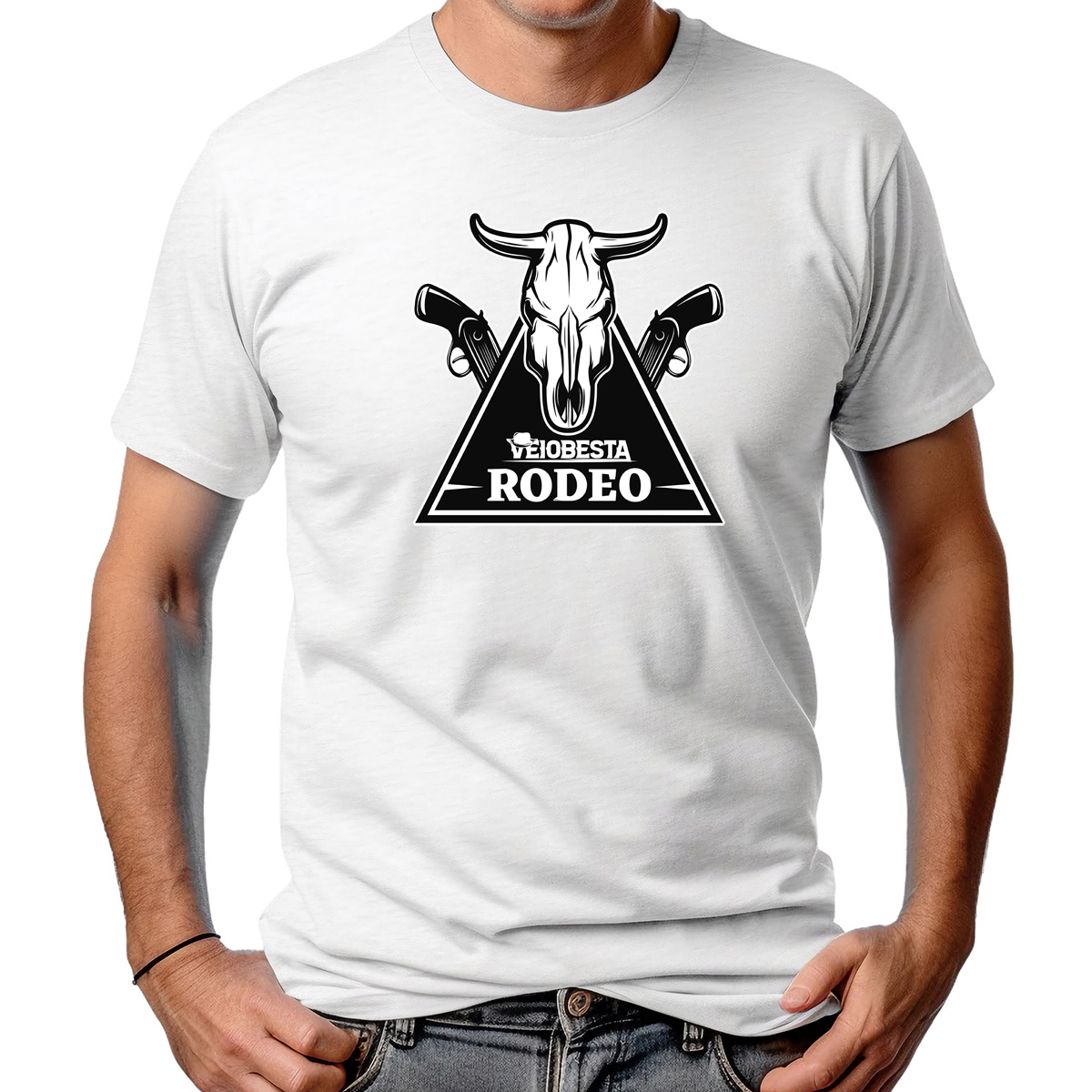 CAMISETA MASCULINA VEIOBESTA RODEO BLACK
