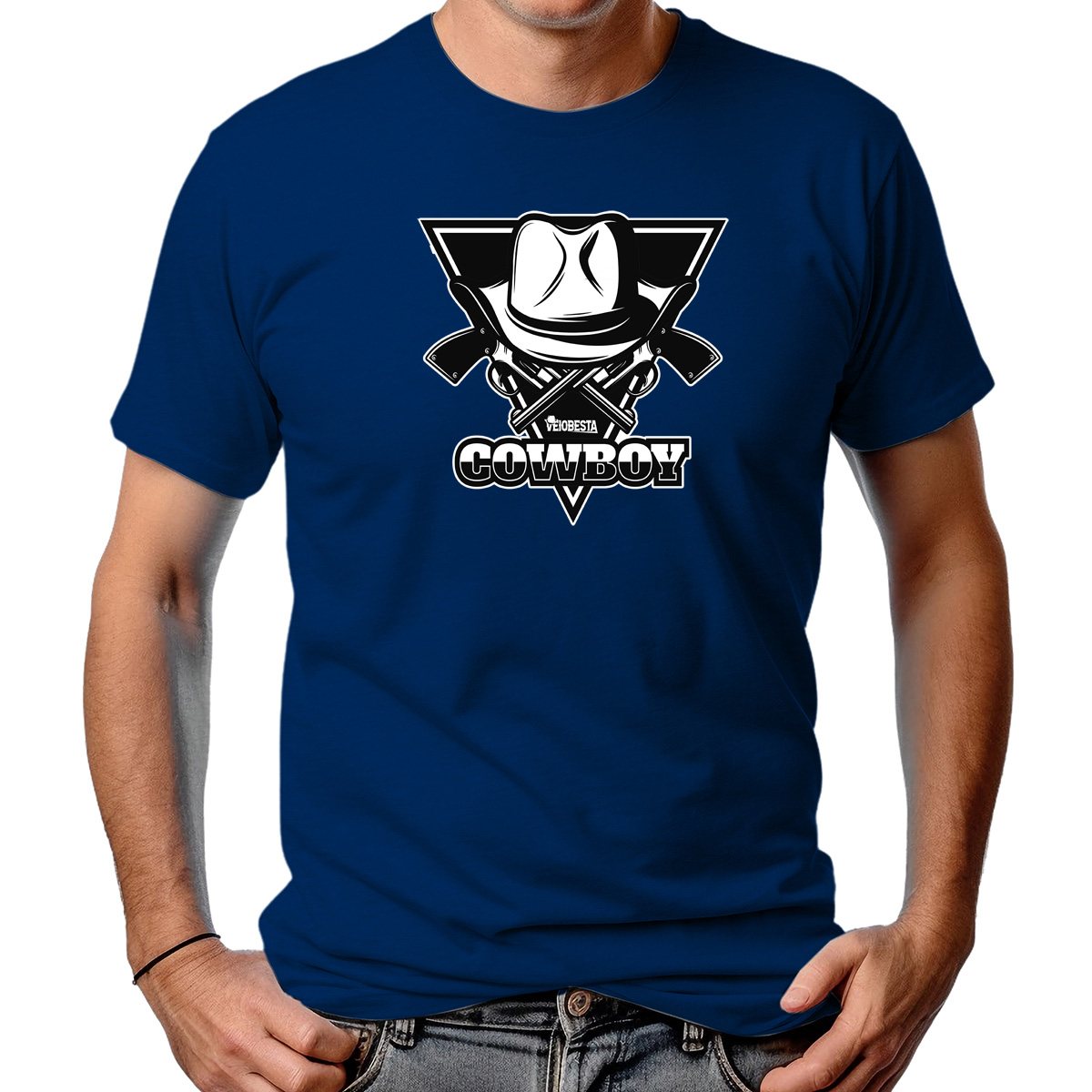 CAMISETA MASCULINA COWBOY GUNS BLACK