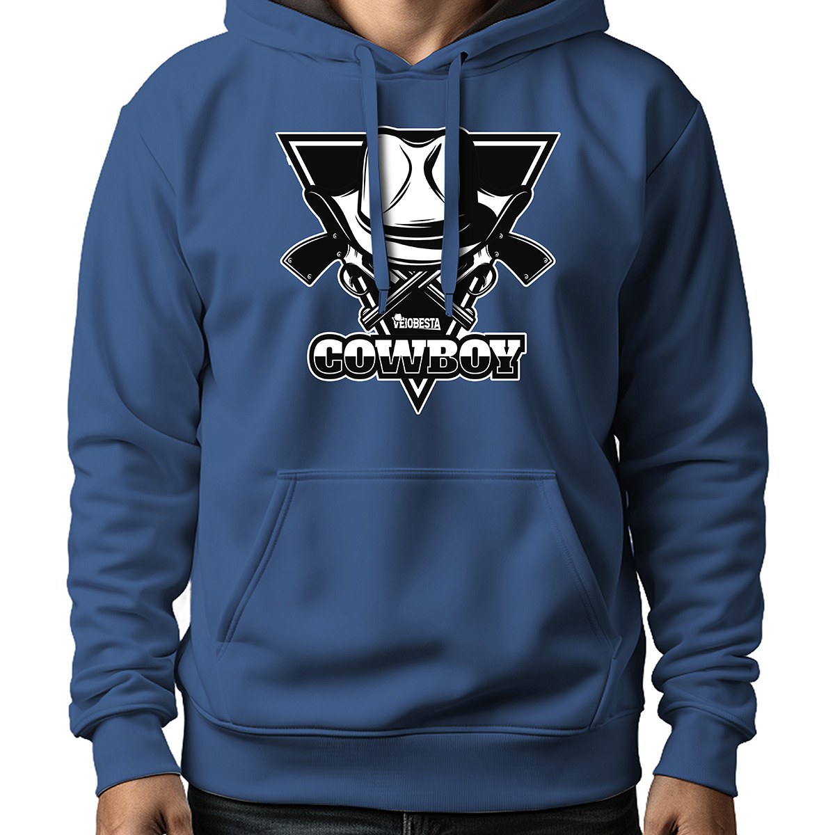 MOLETOM MASCULINO COWBOY GUNS BLACK