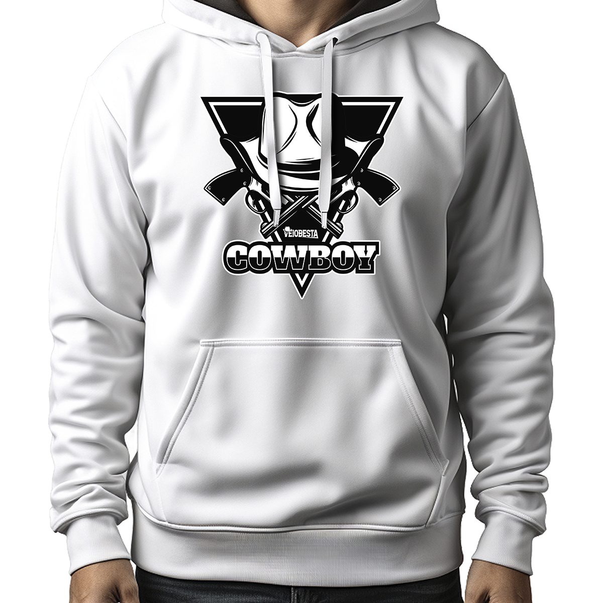 MOLETOM MASCULINO COWBOY GUNS BLACK