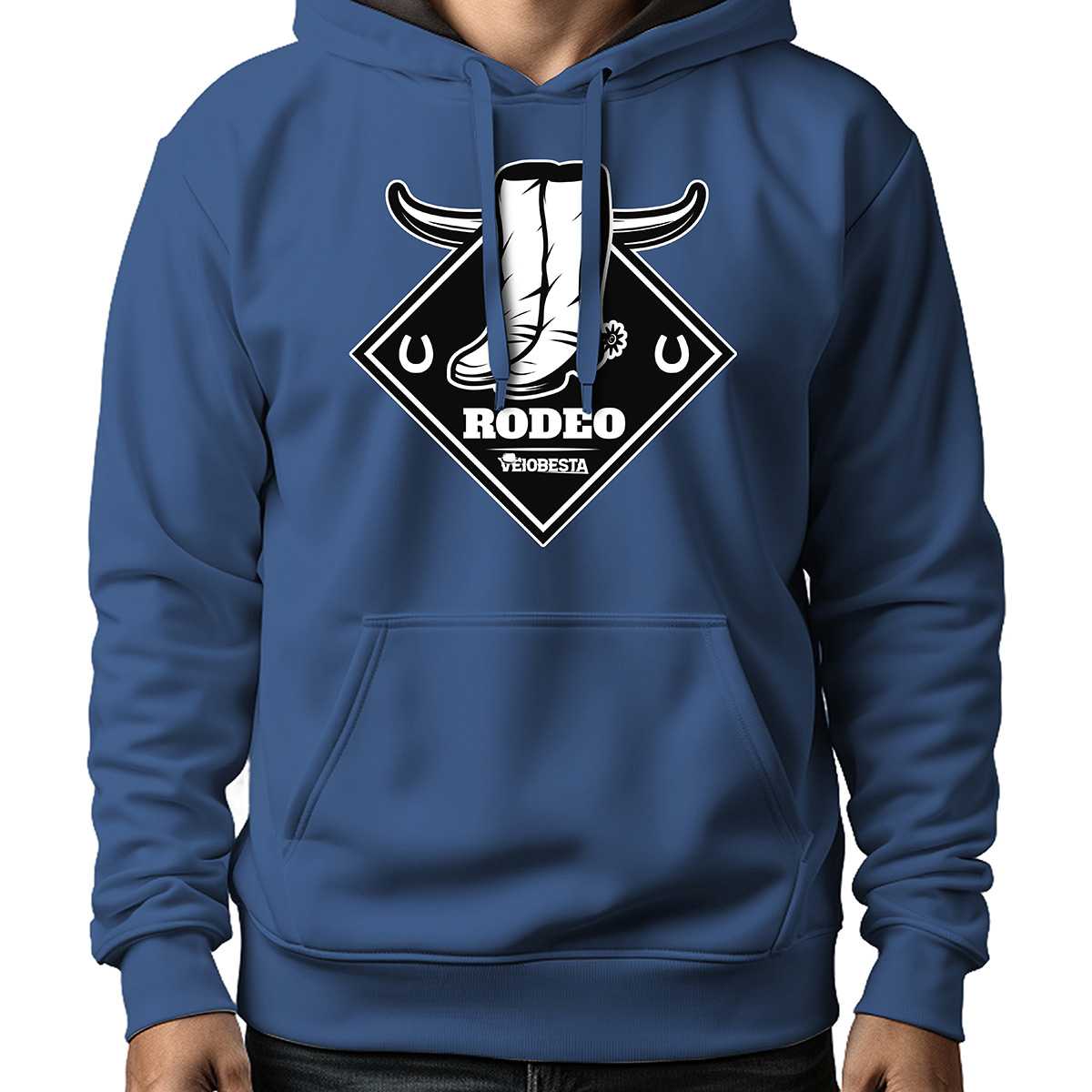 MOLETOM MASCULINO RODEO BOOTS BLACK