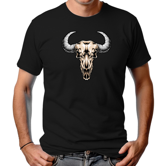 CAMISETA MASCULINA BIG HORNS SKULL