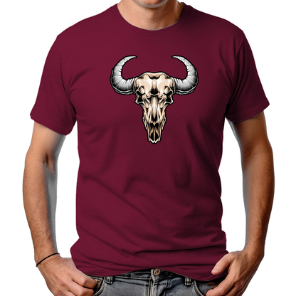 CAMISETA MASCULINA BIG HORNS SKULL