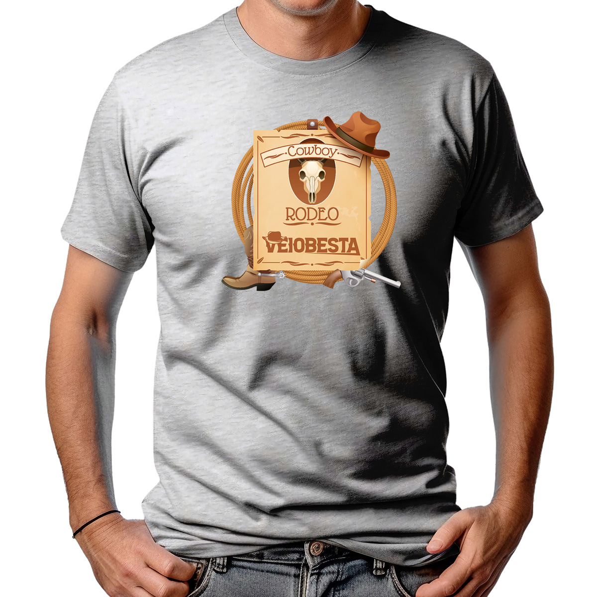 CAMISETA MASCULINA COWBOY RODEO STAND