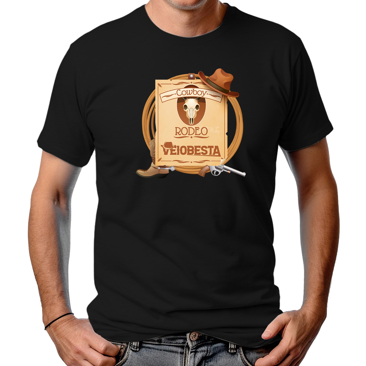 CAMISETA MASCULINA COWBOY RODEO STAND