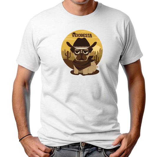 CAMISETA MASCULINA DOG WILD WEST