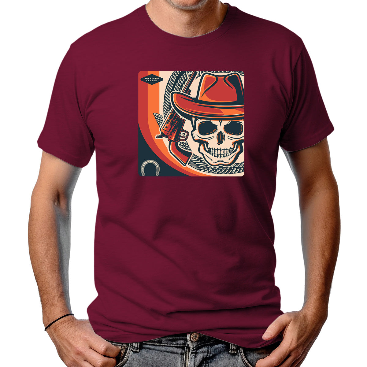 CAMISETA MASCULINA STYLIZED SKULL