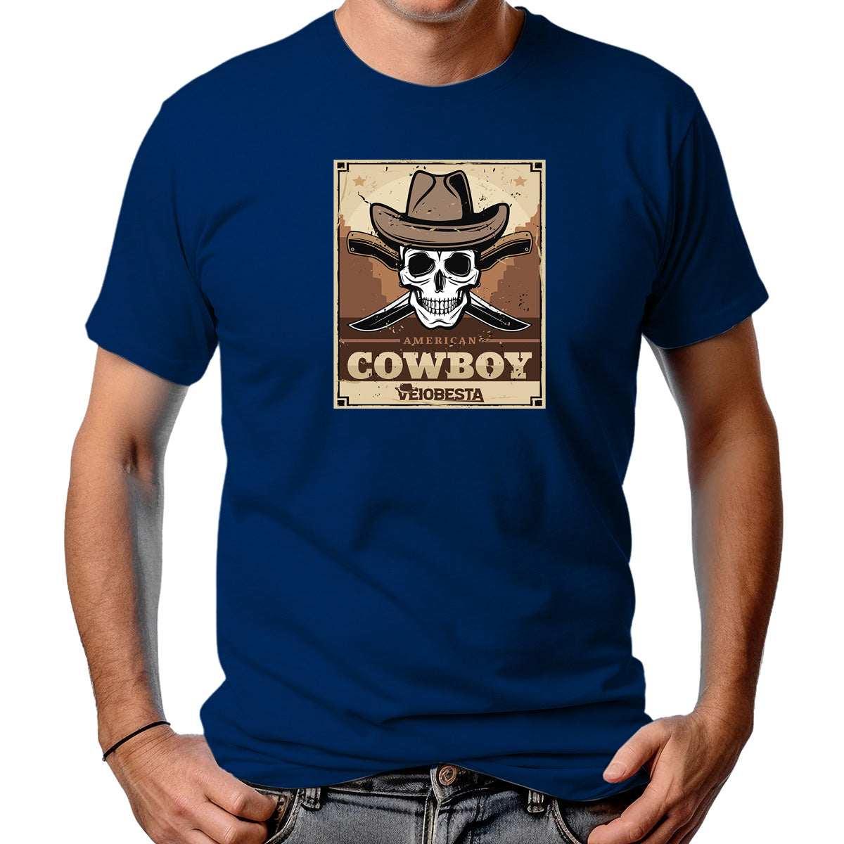 CAMISETA MASCULINA AMERICAN COWBOY VEIOBESTA