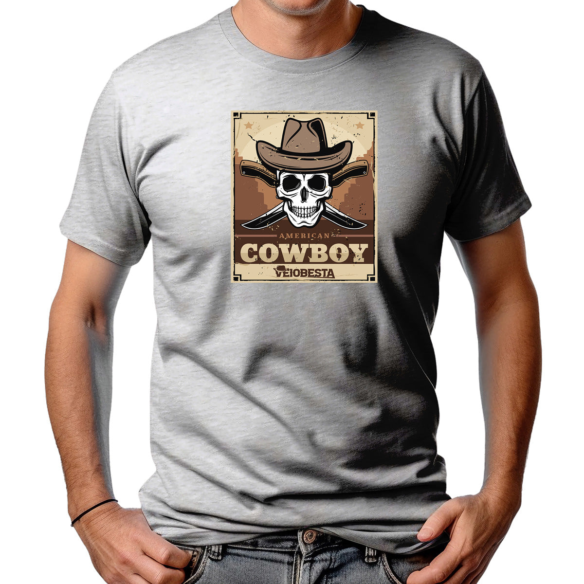 CAMISETA MASCULINA AMERICAN COWBOY VEIOBESTA