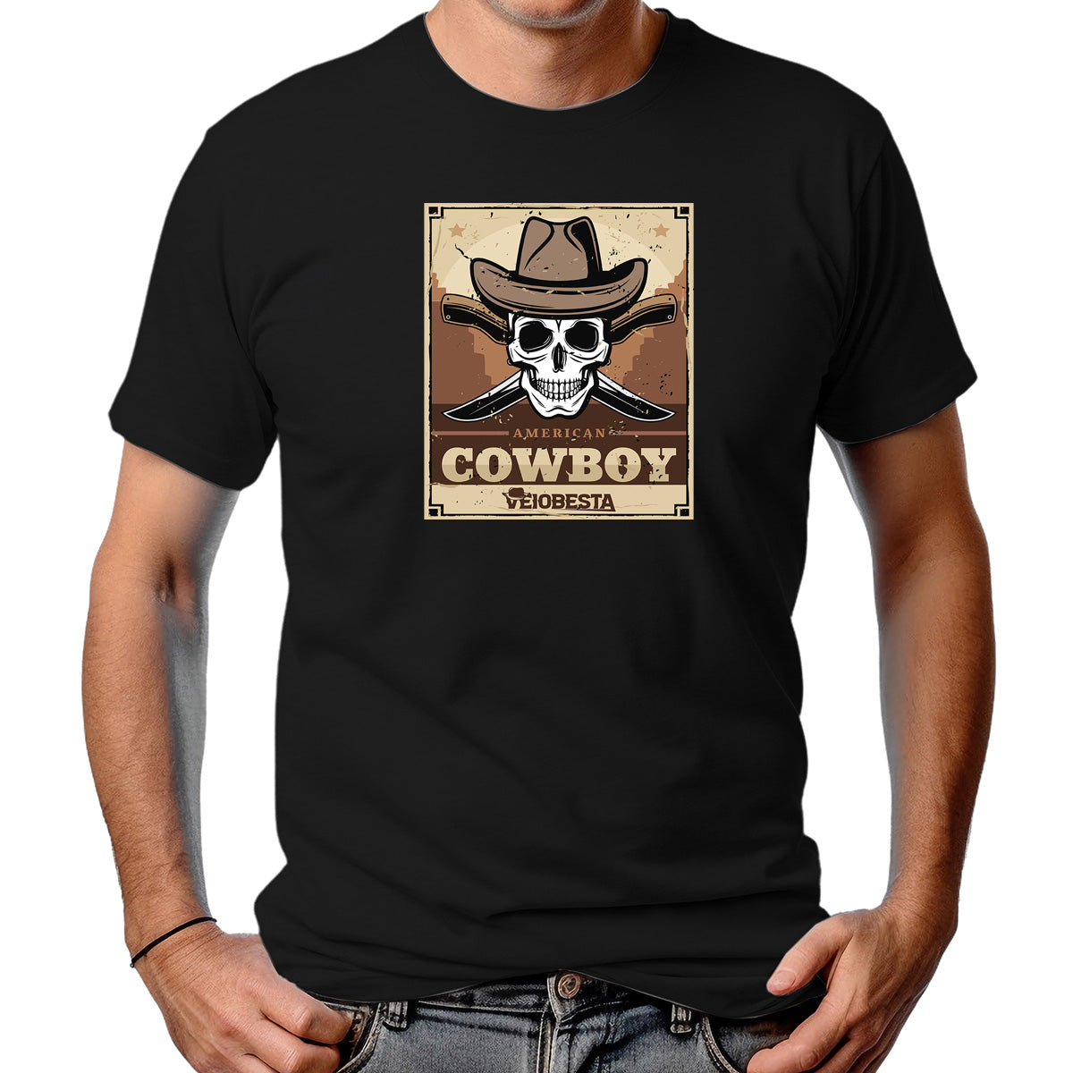 CAMISETA MASCULINA AMERICAN COWBOY VEIOBESTA